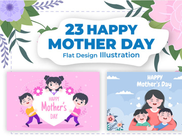 23 Happy Mother Day Flat Design Illustration preview picture