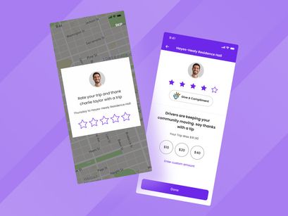 Taxi booking mobile app UI Design ( Volume 1 )