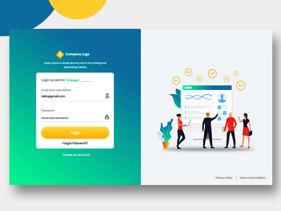Project and Employee Management Admin Template Mockup