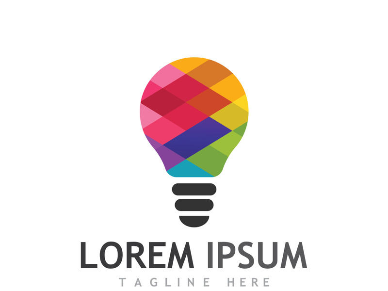 Lamp logo design with creative idea