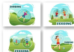 10 Zorbing Sport Illustration