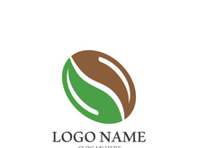 Coffee bean icon vector illustration template