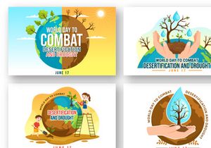 13 World Day to Combat Desertification and Drought Illustration