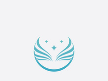 Falcon Wing  Vector Logo Icon Template