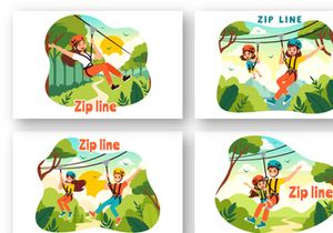 9 Zip Line Activity Illustration