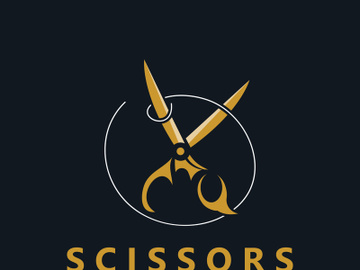 Scissors Logo Design Icon Template. Modern simple design. barbers tools and barbershop. Vector Illustration preview picture