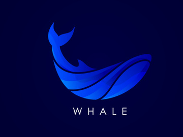 Modern Whale gradient logo. Fish logo design template. Seafood restaurant shop Logotype concept icon. preview picture