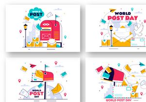 11 World Post Day Illustration