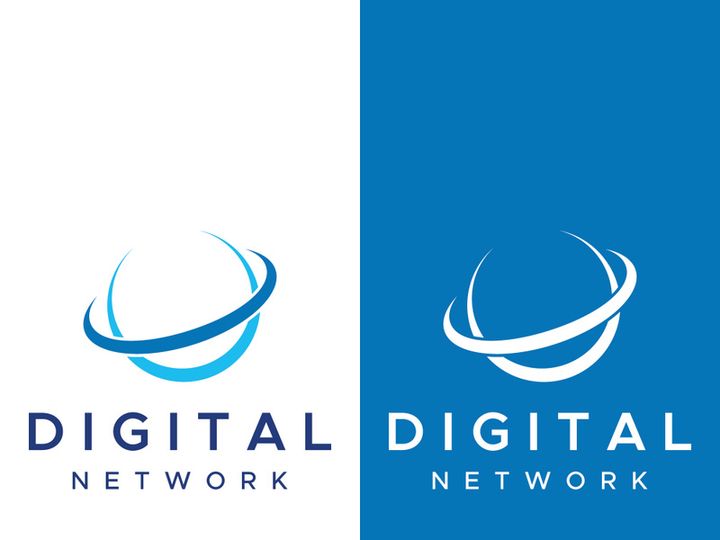 Digital world abstract logo.
