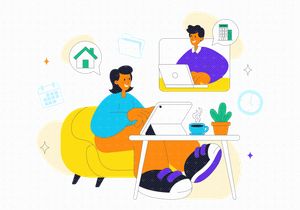10 Hybrid Work Lifestyle Illustration