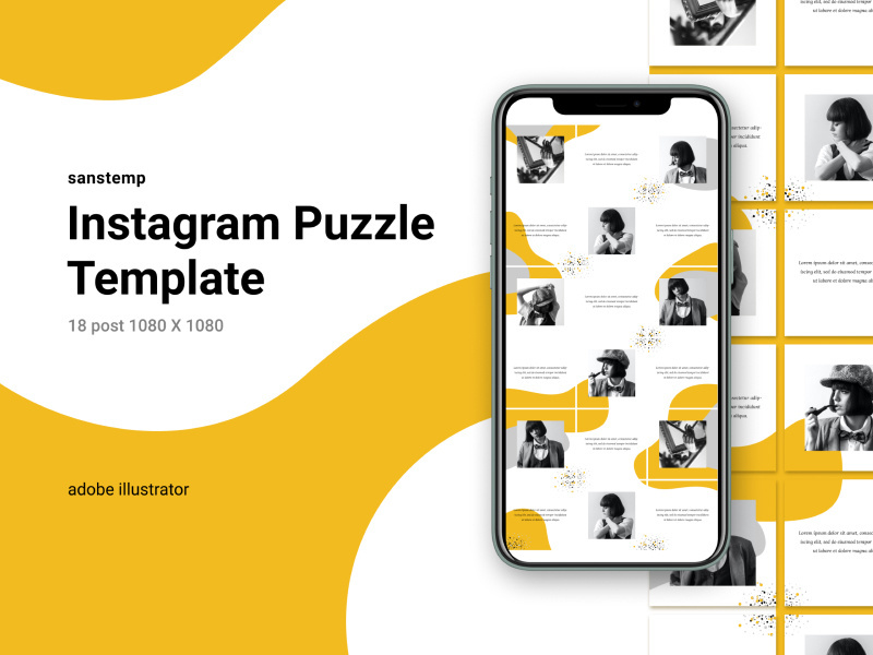 18 Instagram Puzzle Template