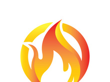 Fire logo design illustration and fire symbol icon vector