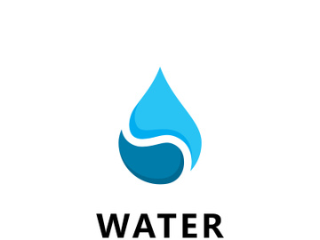 Blue Water Drop Logo Icon Vector Design preview picture