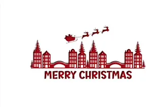 Christmas layer cut village house