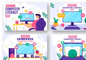 12 World Computer Literacy Day Illustration