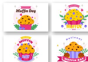 10 National Muffin Day Illustration