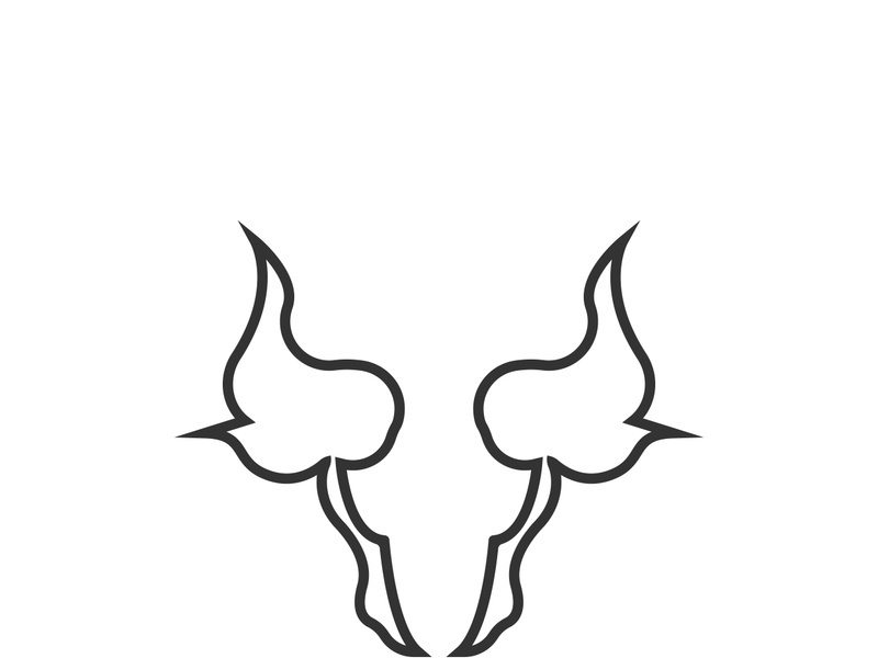 Bull head logo vector icon design illustration