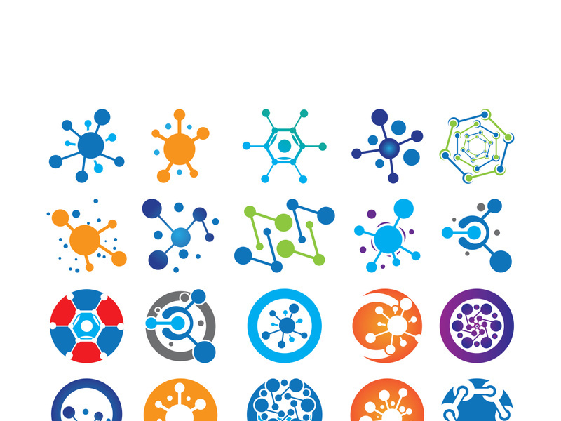 Molecule symbol logo template vector illustration design