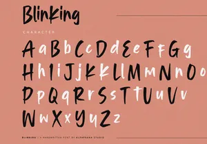 Blinking - Handwritten Font