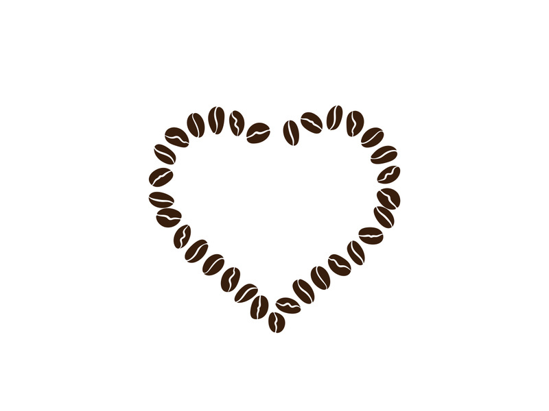 Coffee bean icon illustration