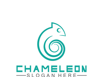 Chameleon logo design template. Vector illustration preview picture