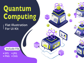 Futuristic quantum computing preview picture