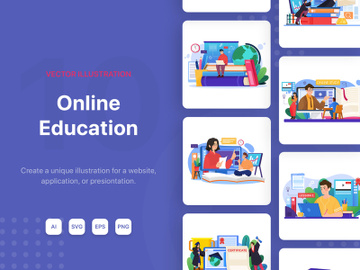 M124_Online Education Illustrations preview picture