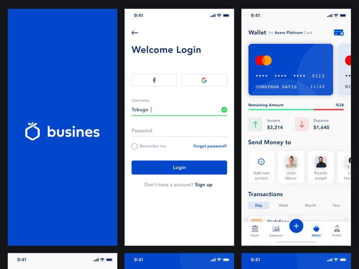 Busines - Bank App for Sketch