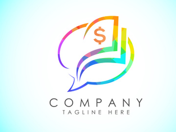 Finance and accounting logo low poly art style design vector template, Business finance logo preview picture