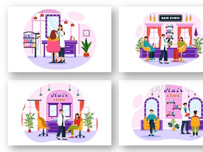 8 Hair Clinic Illustration