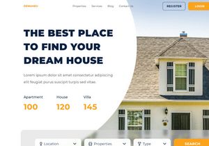 Oemahku - Hero Real Estate Landing Page