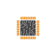 Circuit processor symbol and icon
