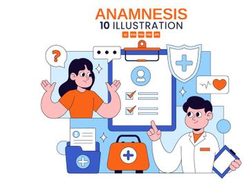 10 Medical Anamnesis Consultation Illustration preview picture