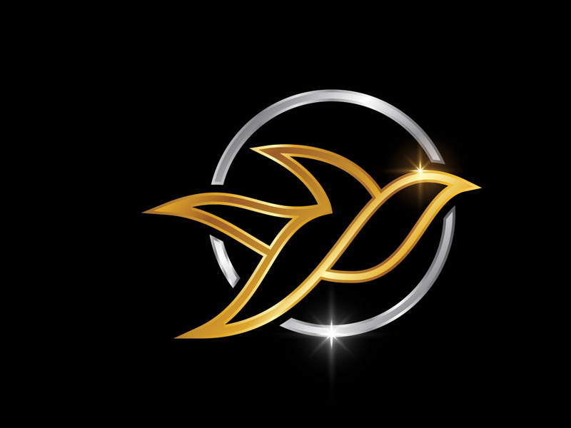 Abstract Flying dove logo sign symbol, Bird logo design template