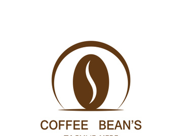 Coffee bean logo for cafe, business, label. preview picture