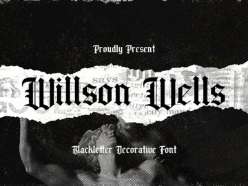 Wilson Wells - Blackletter Decorative Font preview picture