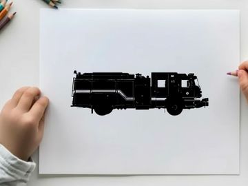 Fire truck silhouette emergency vehicle preview picture
