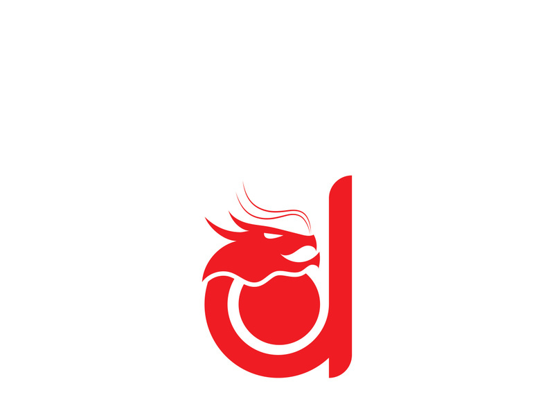 Dragon vector icon illustration design logo template
