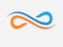 Infinity icon, vector template design