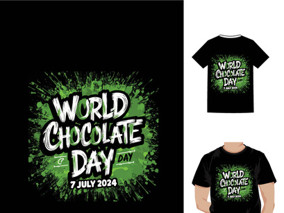 t shirt design world chocolate day with a floral design Bundle