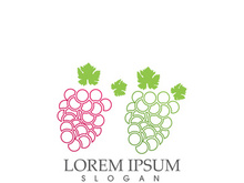 Grapes logo template vector icon illustration design