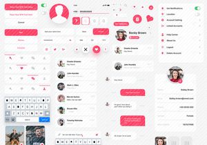 Hola - Kit de interfaz de usuario para aplicaciones de citas, relaciones y redes sociales
