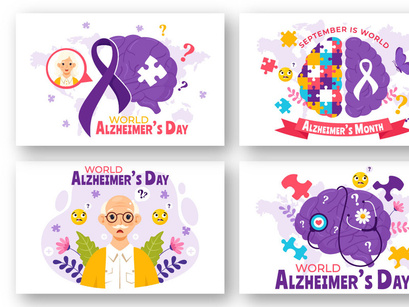 13 World Alzheimer's Day Illustration