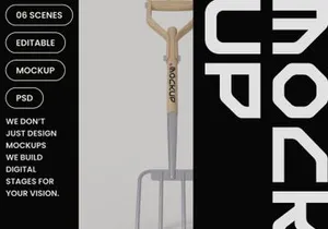 Long Garden Fork Mockup