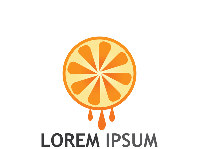 Fresh citrus fruit logo design.