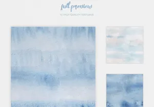 Watercolor Seamless Textures - Blue Pack
