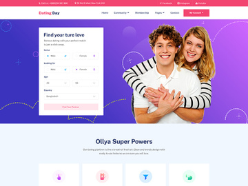 Dating and Community Site Template preview picture
