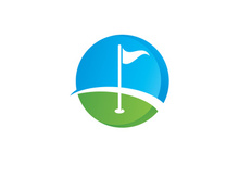 Golf logo vector icon stock illustration