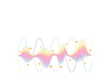 Sound waves vector illustration design template