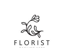 Flower logo design Floral emblem. Cosmetics, Spa, Beauty salon identity, Boutique and wedding invitations